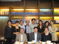 Prof. Chan Wai-Yee (front; left), Prof. Andrew M.L. Chan (back; 3rd from left) and Prof. Franky L. Chan (back; 4th from left) at the symposium banquet with Prof. Bian Xiu-wu (front; middle) and other members of The Third Military Medical University
